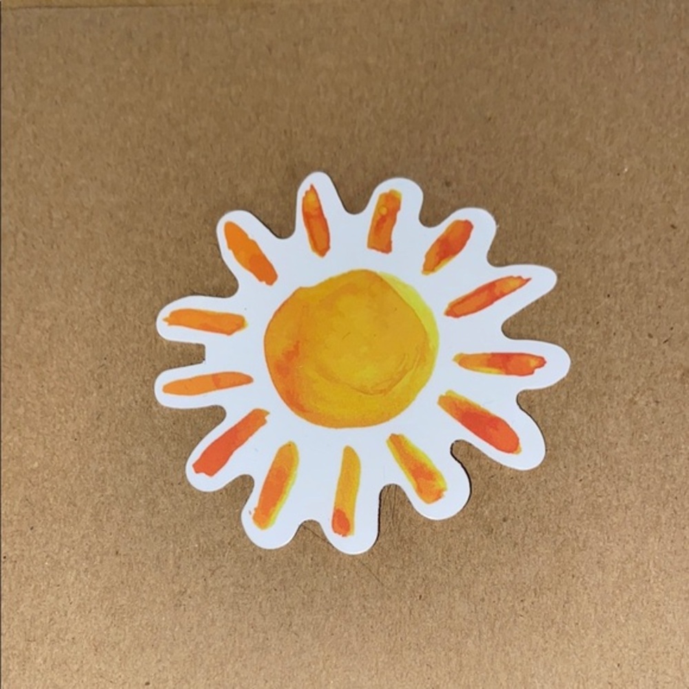 🌈20/$12🌈 Sunshine Sticker with Orange and Yellow Design
